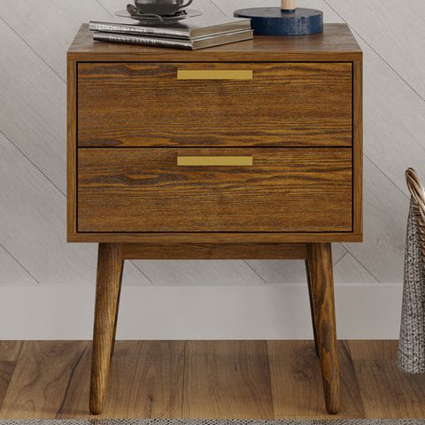 Ives Easy Assembly Mid Century Modern Nightstand