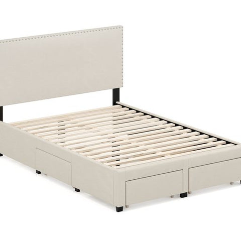 Lucas Platform Bed Frame with Storage Drawers